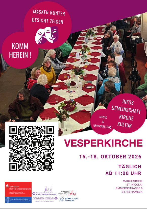 Vesperkirche 2026 - Masken runter, Gesicht zeigen