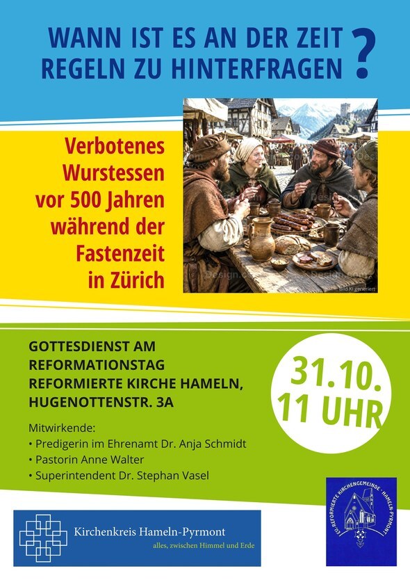 Plakat zum Gottesdienst Reformation